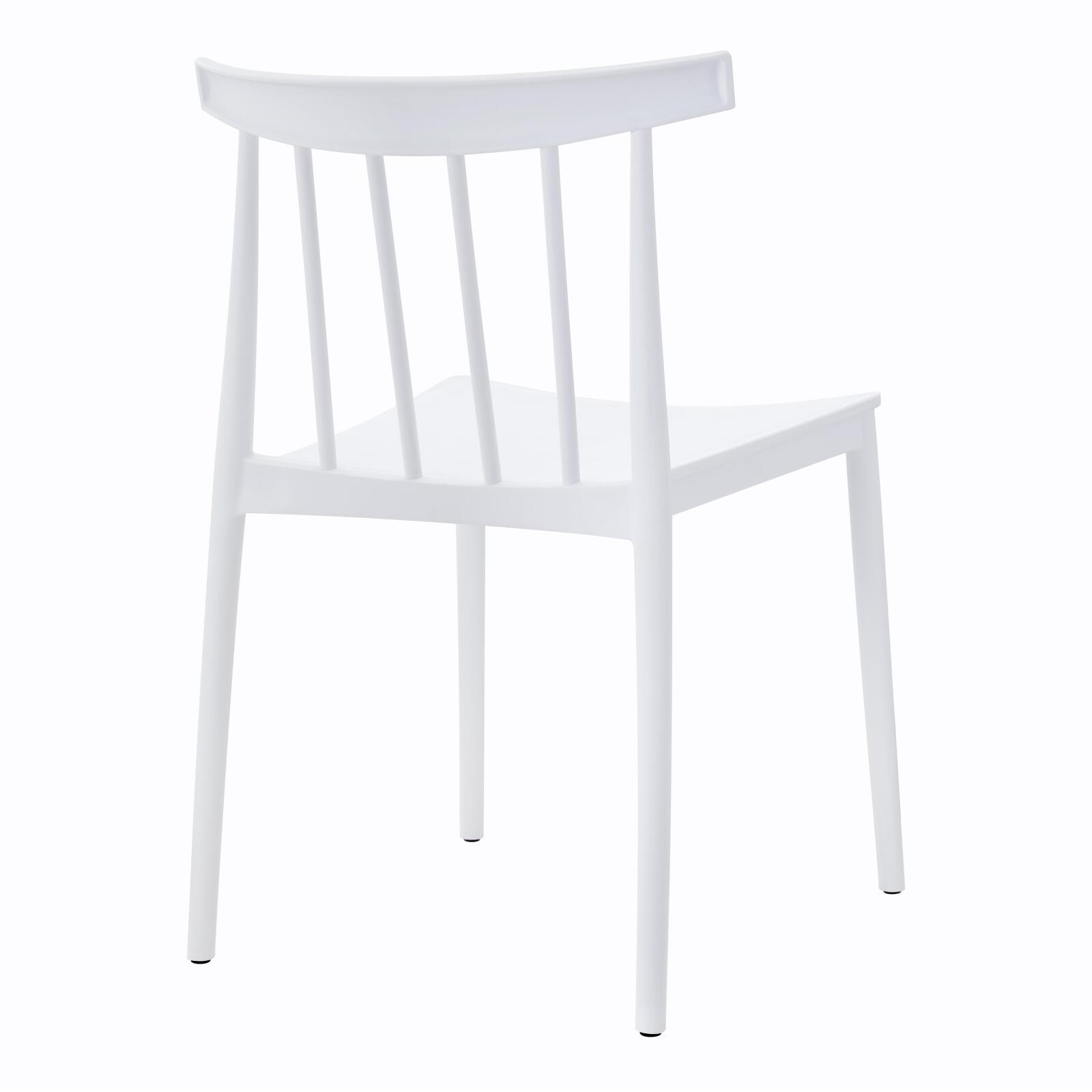 Lot de 4 chaises de terrasse en plastique