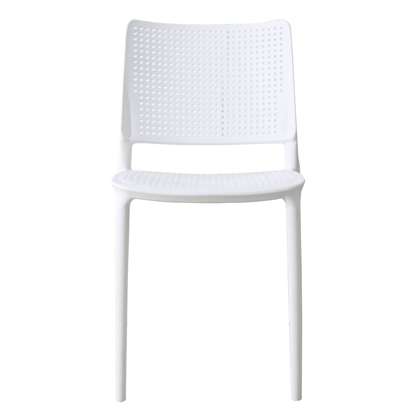 Lot de 4 chaises de terrasse en plastique