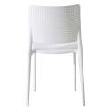 Lot de 4 chaises de terrasse en plastique