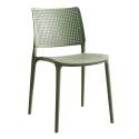Lot de 4 chaises de terrasse en plastique