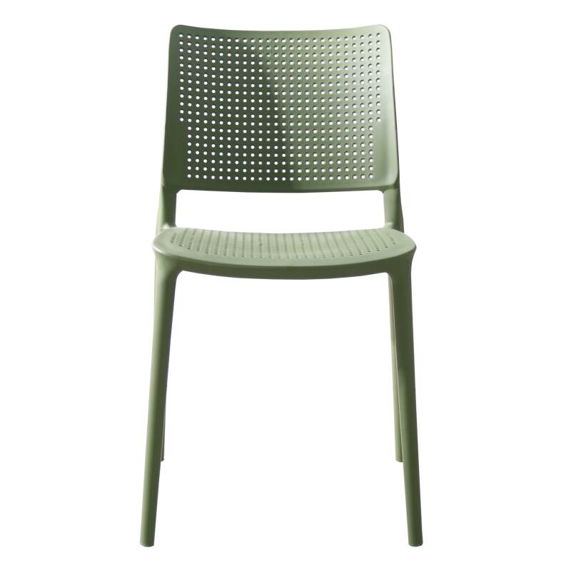 Lot de 4 chaises de terrasse en plastique (3/6)