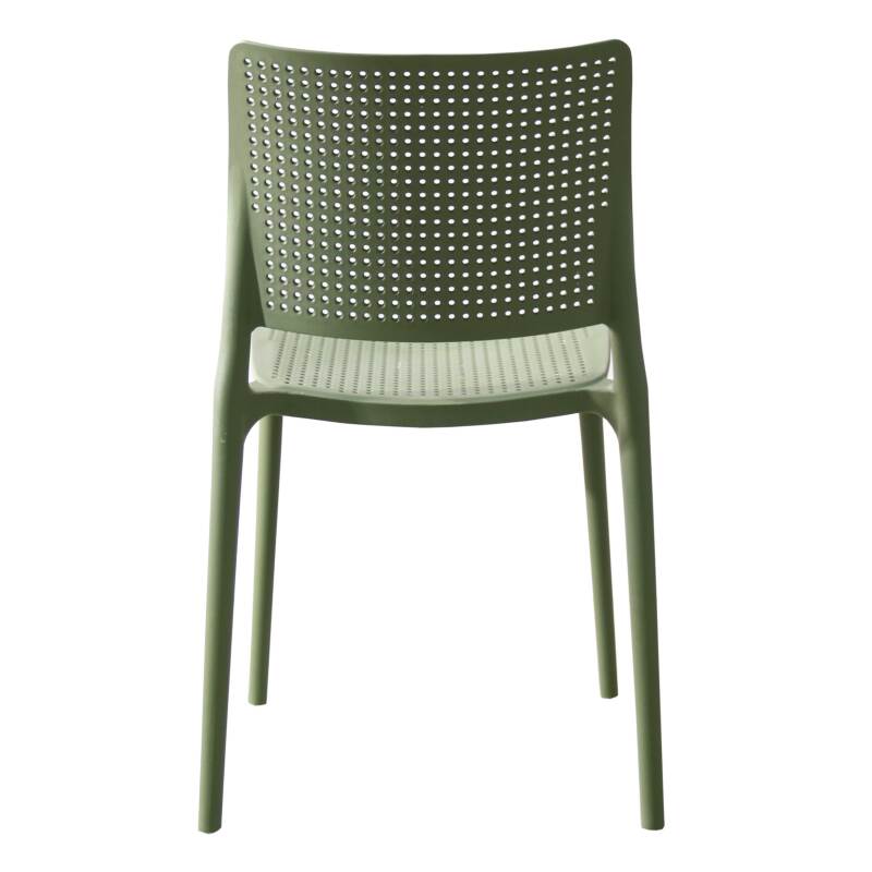 Lot de 4 chaises de terrasse en plastique (5/6)