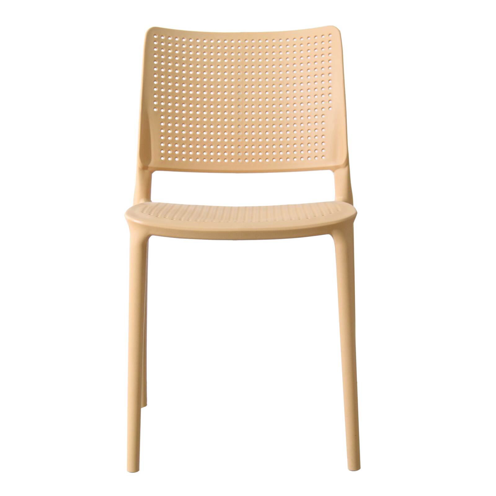 Lot de 4 chaises de terrasse en plastique