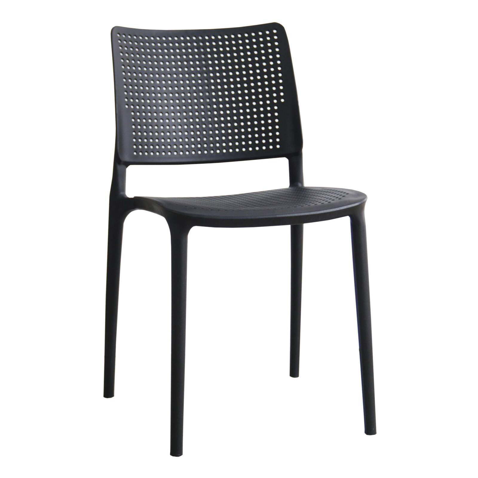 Lot de 4 chaises de terrasse en plastique
