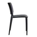 Lot de 4 chaises de terrasse en plastique