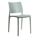 Lot de 4 chaises de terrasse en plastique