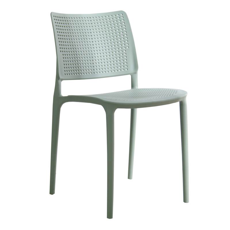 Lot de 4 chaises de terrasse en plastique