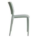 Lot de 4 chaises de terrasse en plastique