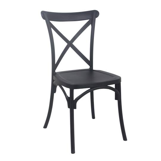 Chaise de terrasse de restaurant en plastique style bistrot | Mobeventpro