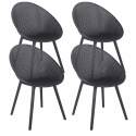 Lot de 4 chaises de terrasse en plastique