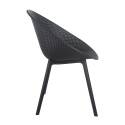 Lot de 4 chaises de terrasse en plastique