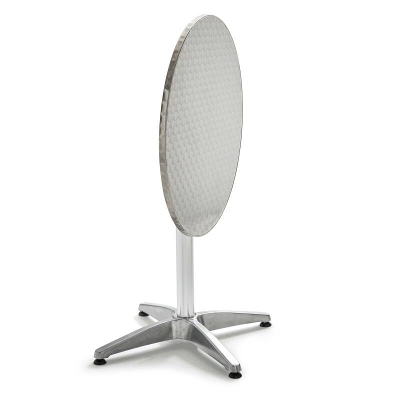 Table de jardin ronde en aluminium avec plateau inclinable (⌀60 x 72 cm)