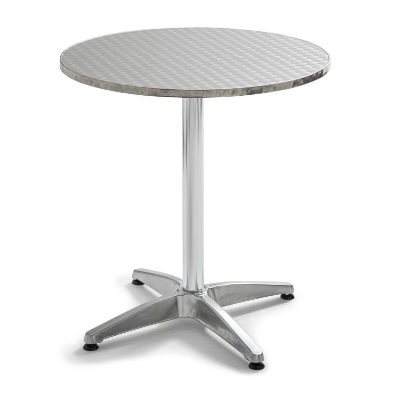 Table de jardin ronde en aluminium avec plateau inclinable (⌀60 x 72 cm)
