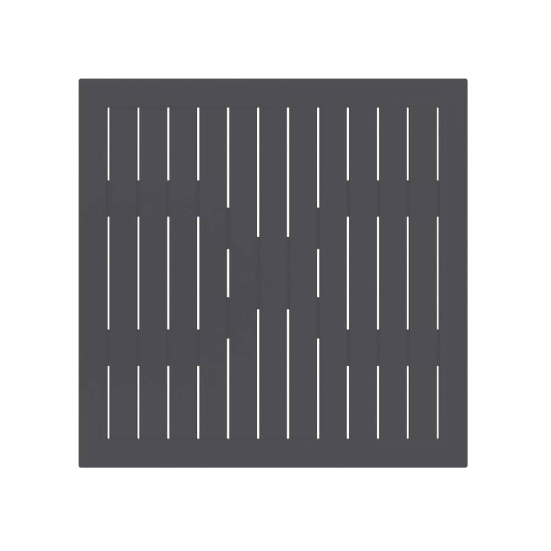 Plateau de table carré à rainures 75 x 75 cm en plastique