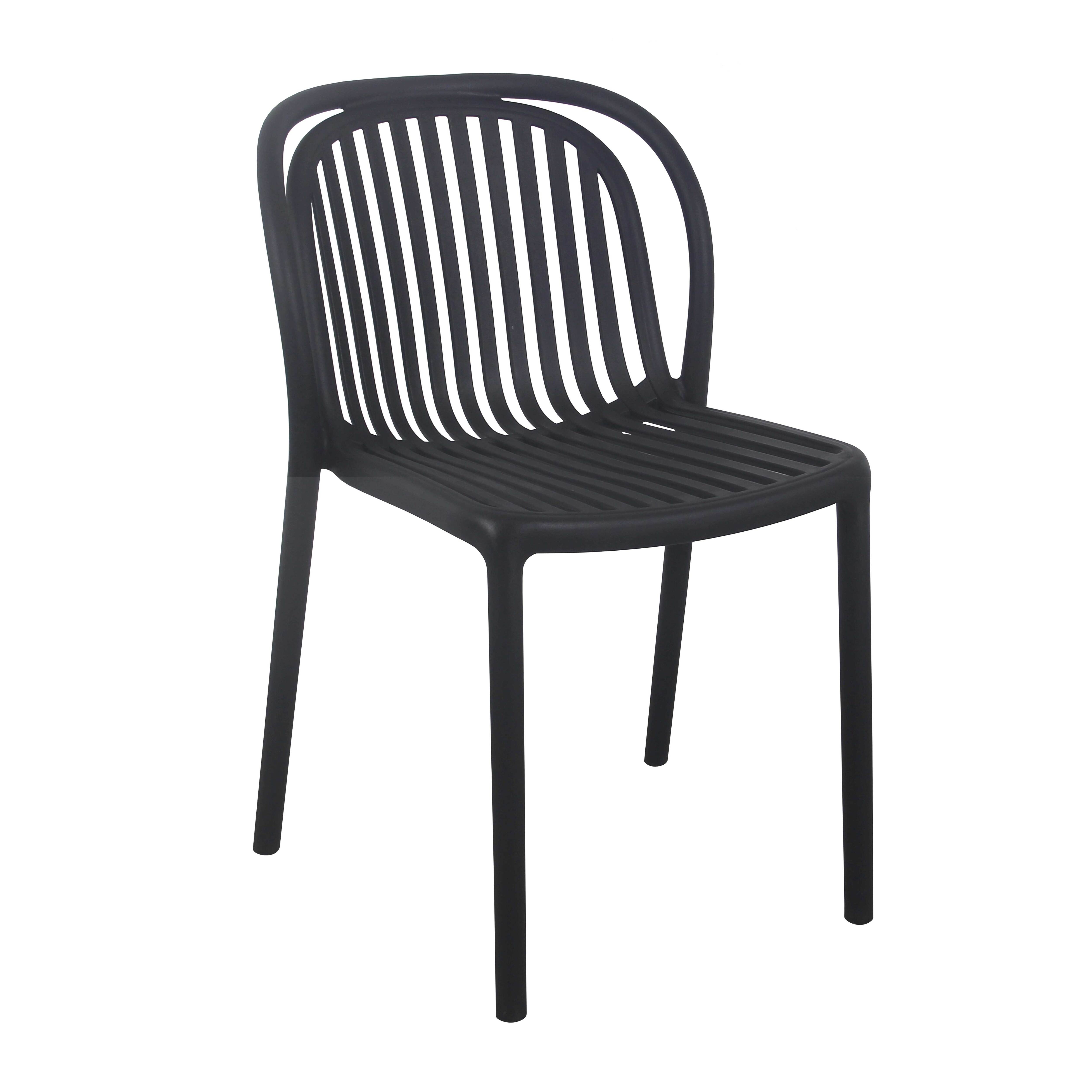 Chaise de terrasse de restaurant en plastique ajourée