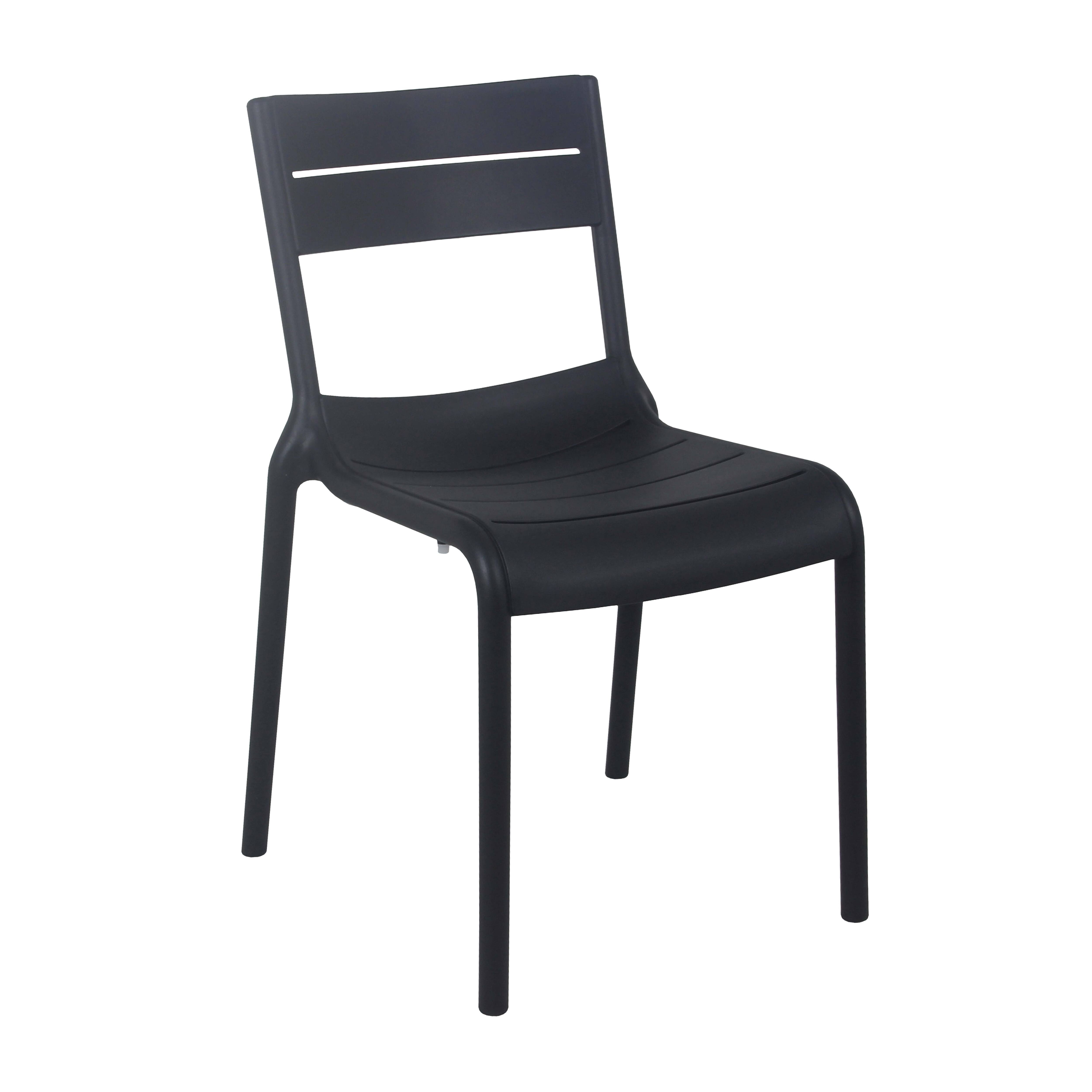 Chaise de terrasse de restaurant en plastique ajourée