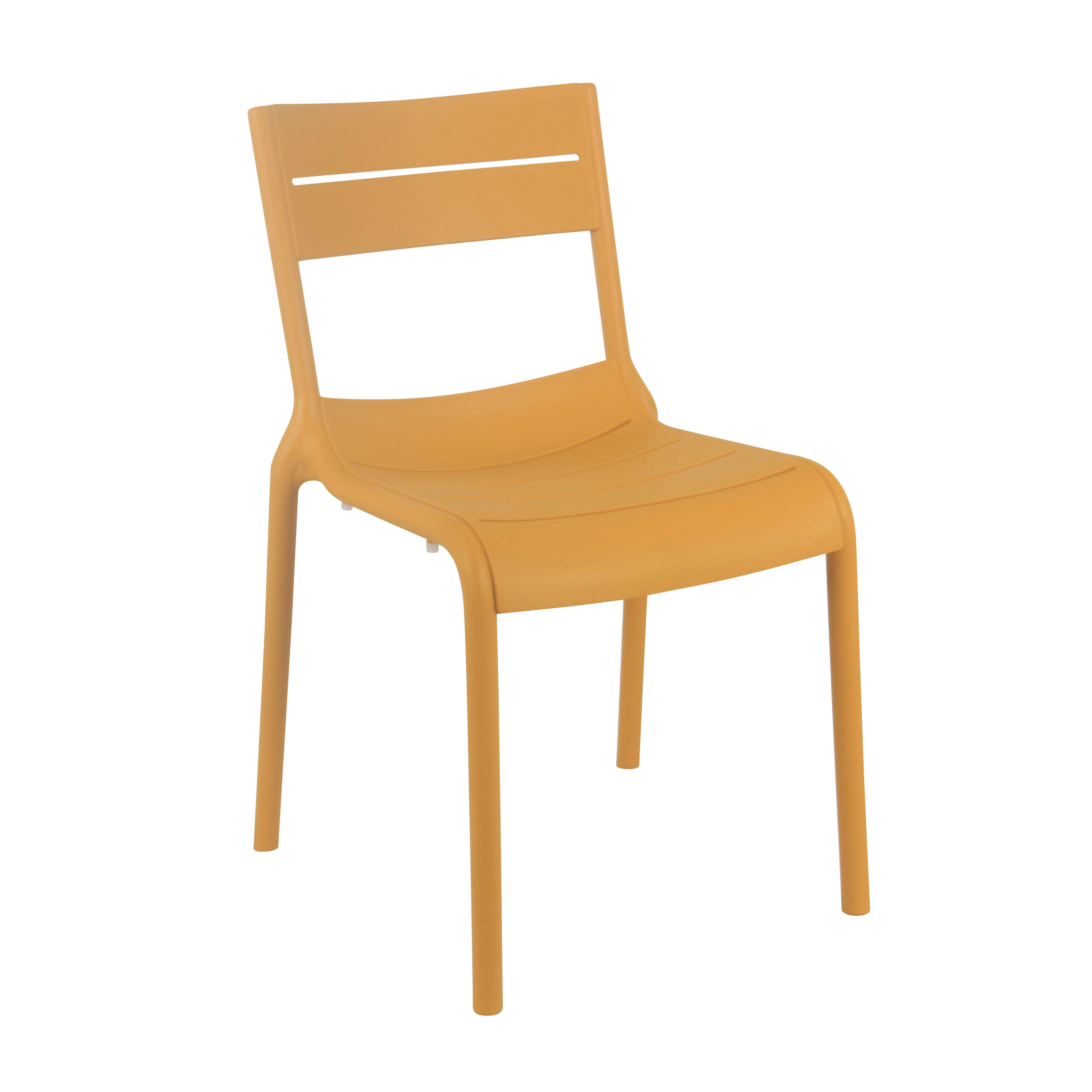 Chaise de terrasse de restaurant en plastique ajourée