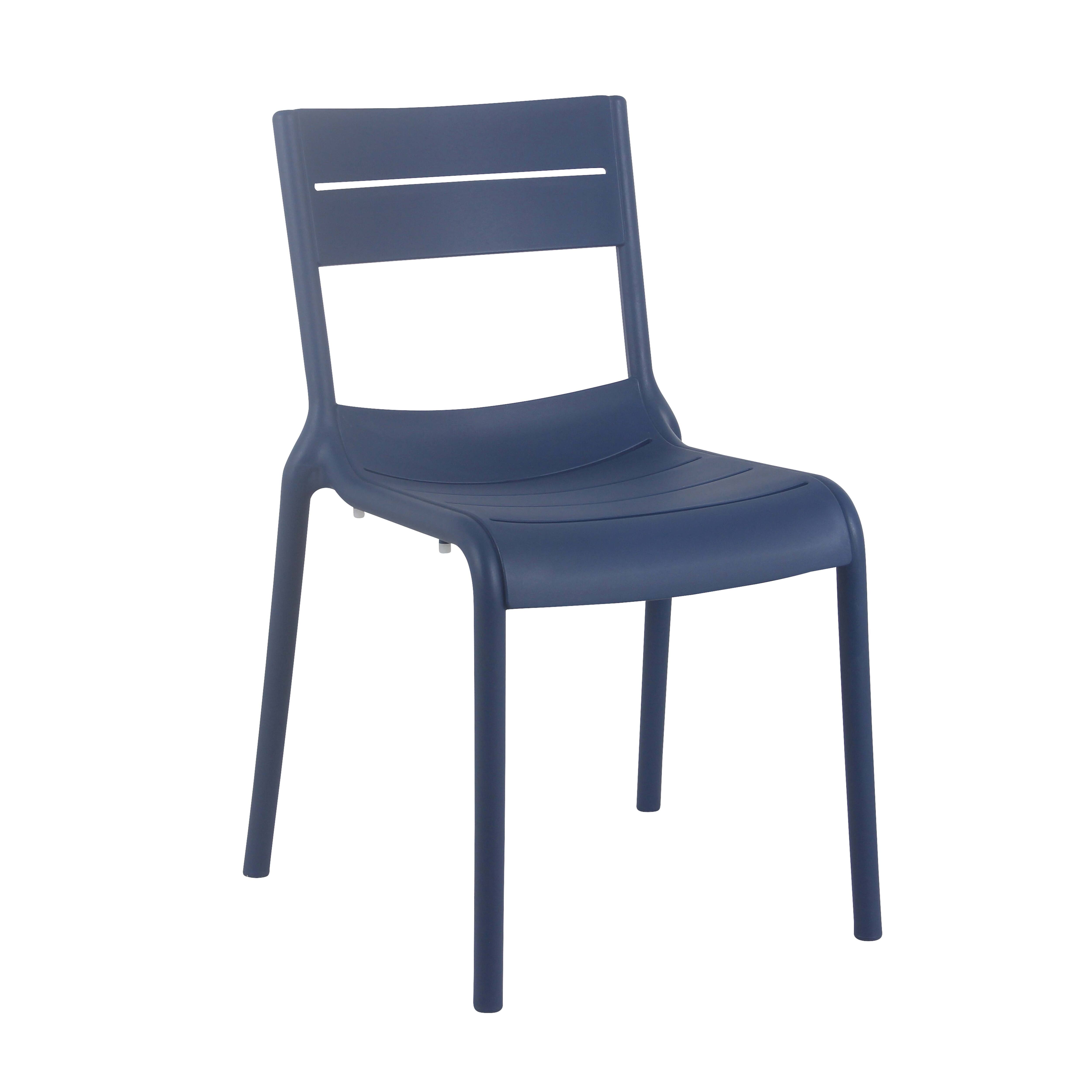 Chaise de terrasse de restaurant en plastique ajourée