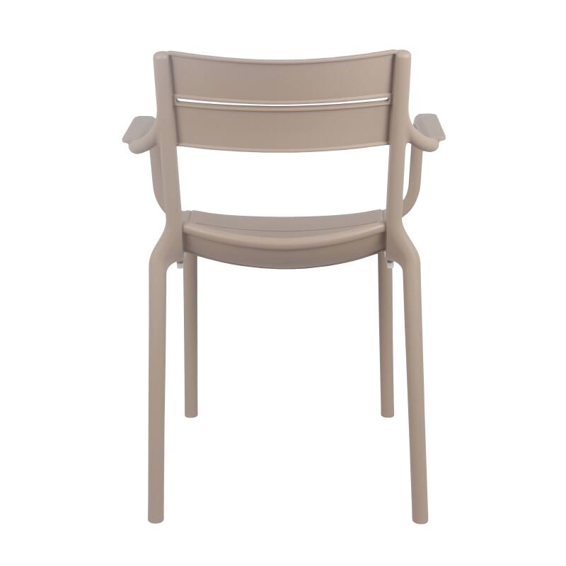 Chaise de terrasse en plastique avec accoudoirs