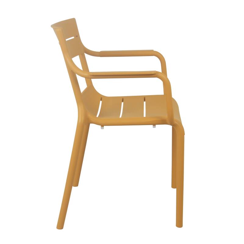 Chaise de terrasse en plastique avec accoudoirs (4/7)