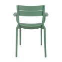 Chaise de terrasse en plastique avec accoudoirs