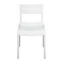 Lot de 4 chaises de terrasse en plastique