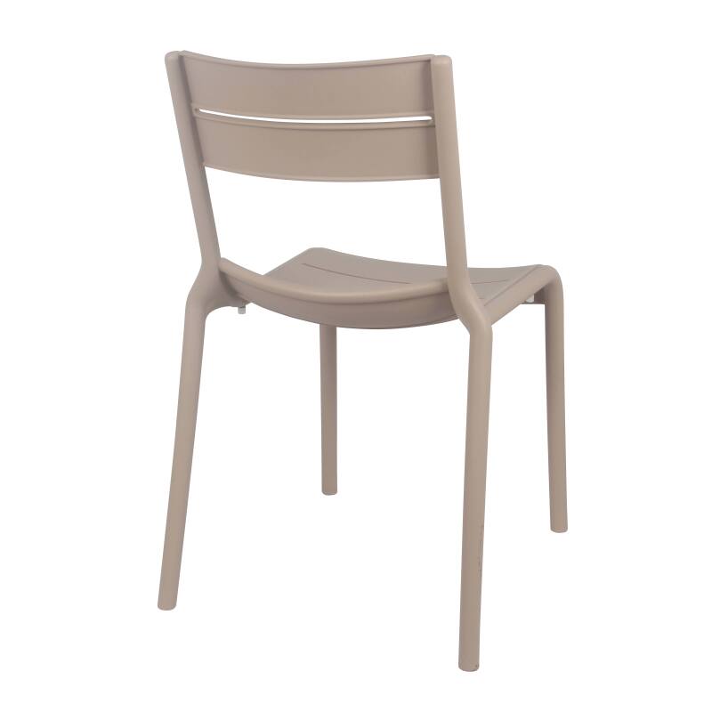 Lot de 4 chaises de terrasse en plastique