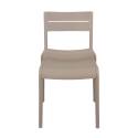 Lot de 4 chaises de terrasse en plastique