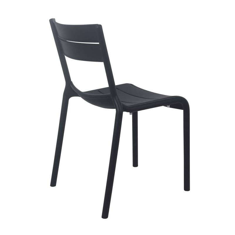 Lot de 4 chaises de terrasse en plastique