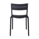 Lot de 4 chaises de terrasse en plastique