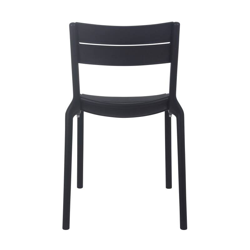 Lot de 4 chaises de terrasse en plastique