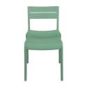 Lot de 4 chaises de terrasse en plastique