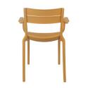 Lot de 4 chaises de terrasse avec accoudoirs en plastique