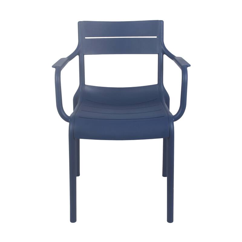 Lot de 4 chaises de terrasse avec accoudoirs en plastique (2/6)