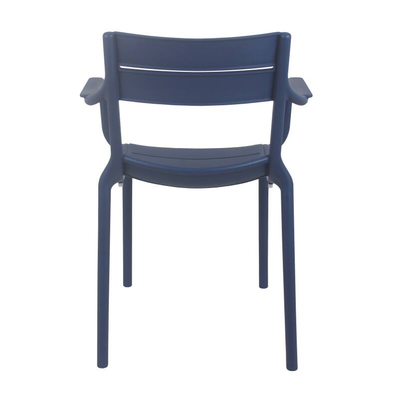 Lot de 4 chaises de terrasse avec accoudoirs en plastique (3/6)
