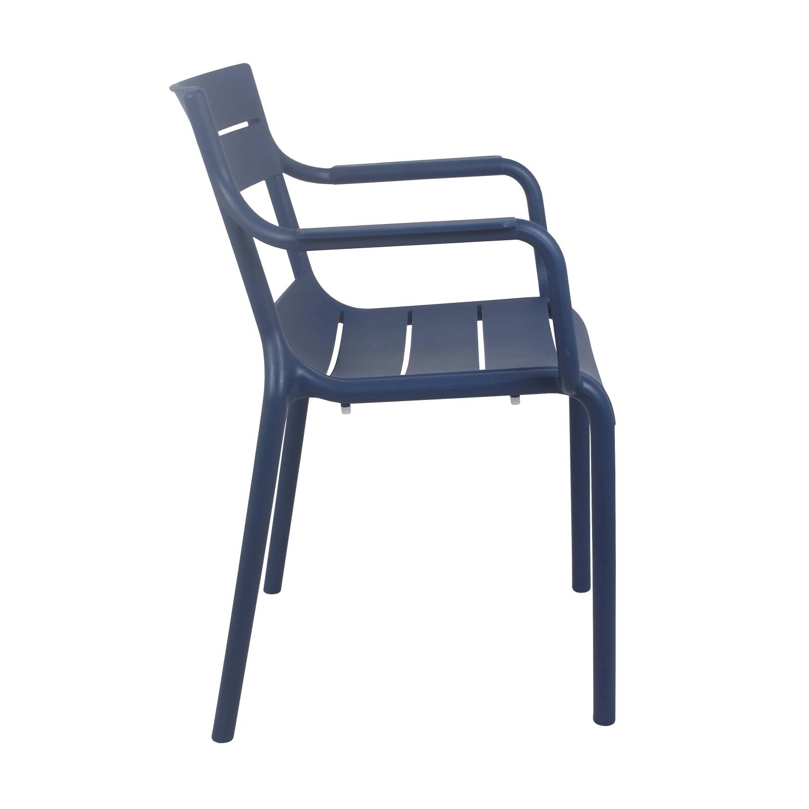 Lot de 4 chaises de terrasse avec accoudoirs en plastique