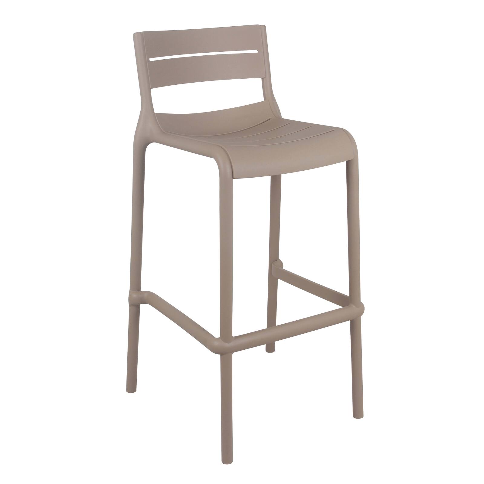Lot de 4 chaises hautes de terrasse en plastique Lot de 4 chaises hautes de terrasse en plastique