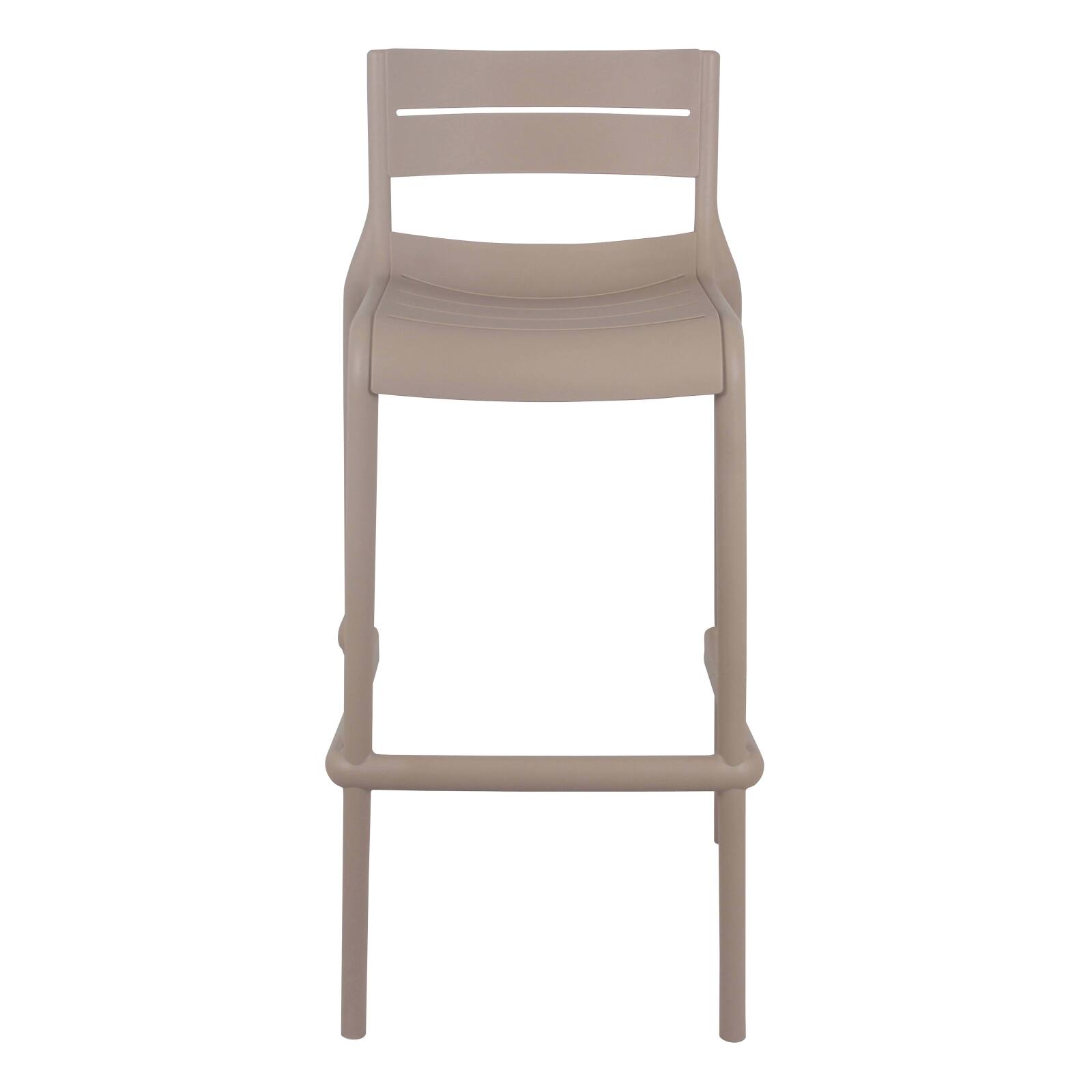 Lot de 4 chaises hautes de terrasse en plastique