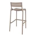 Lot de 4 chaises hautes de terrasse en plastique