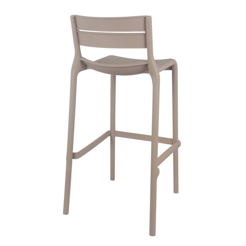 Lot de 4 chaises hautes de terrasse en plastique