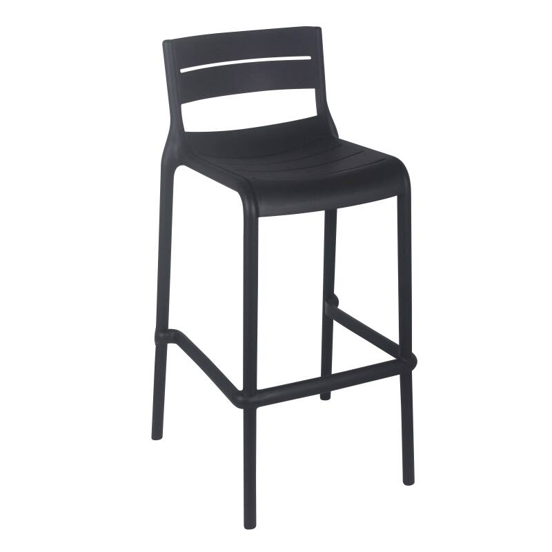 Lot de 4 chaises hautes de terrasse en plastique