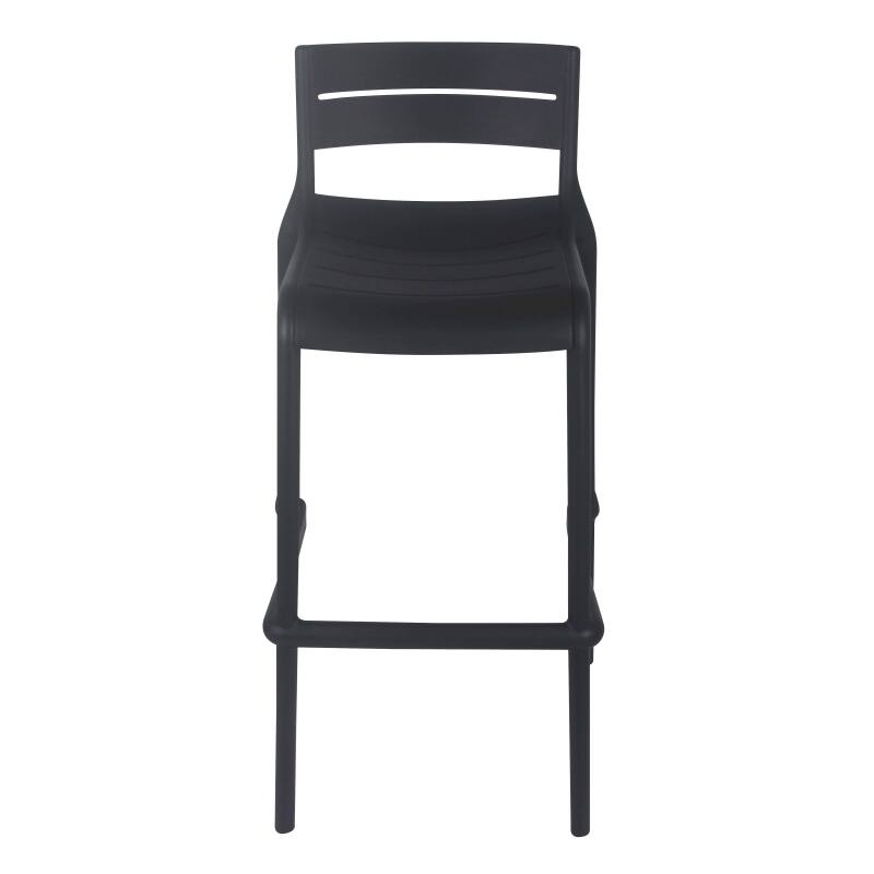 Lot de 4 chaises hautes de terrasse en plastique (2/6)