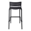 Lot de 4 chaises hautes de terrasse en plastique