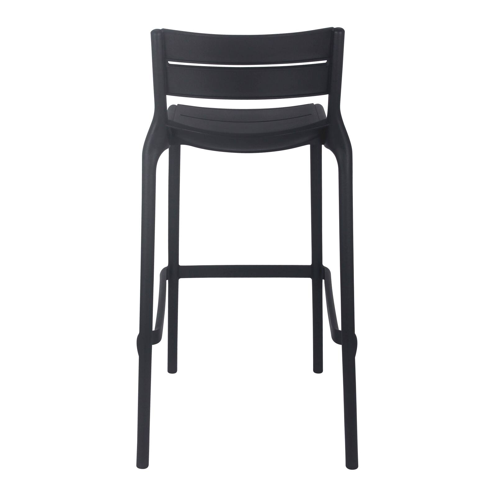 Lot de 4 chaises hautes de terrasse en plastique