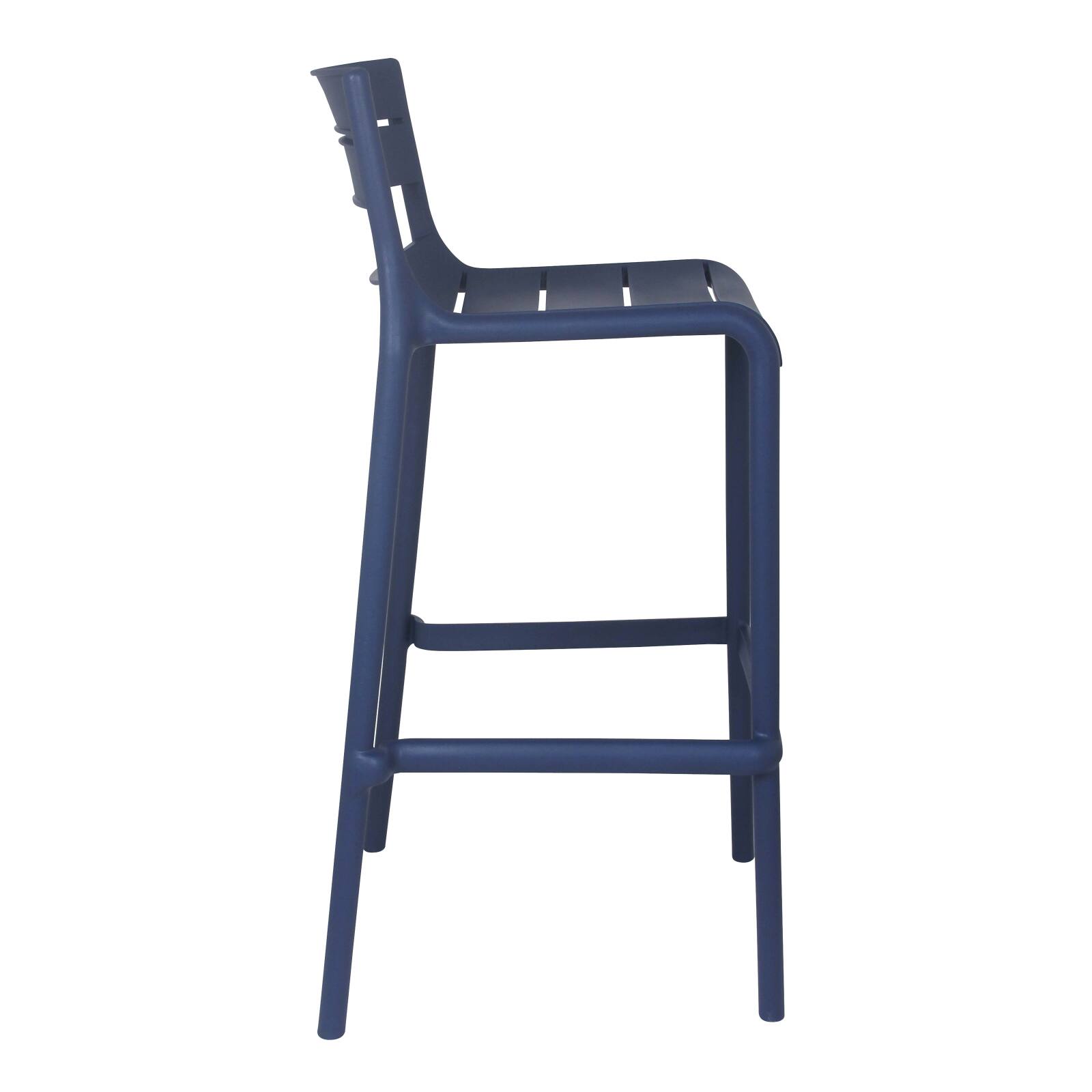 Lot de 4 chaises hautes de terrasse en plastique