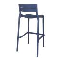 Lot de 4 chaises hautes de terrasse en plastique