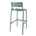 Lot de 4 chaises hautes de terrasse en plastique
