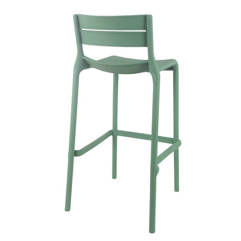 Lot de 4 chaises hautes de terrasse en plastique (5/6)