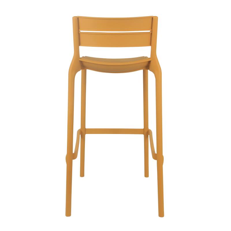 Lot de 4 chaises hautes de terrasse en plastique