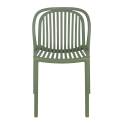 Lot de 4 chaises de terrasse en plastique